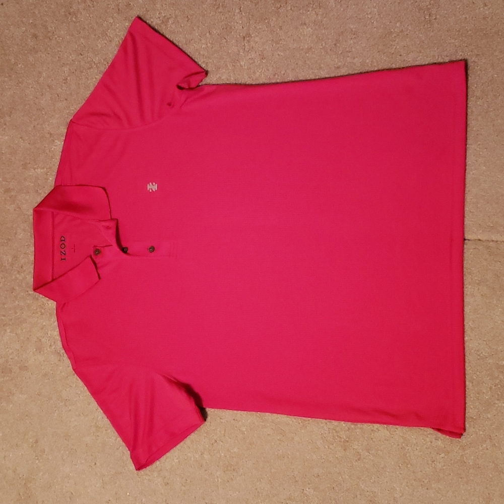 Izod Men's Red Golf Polo Shirt